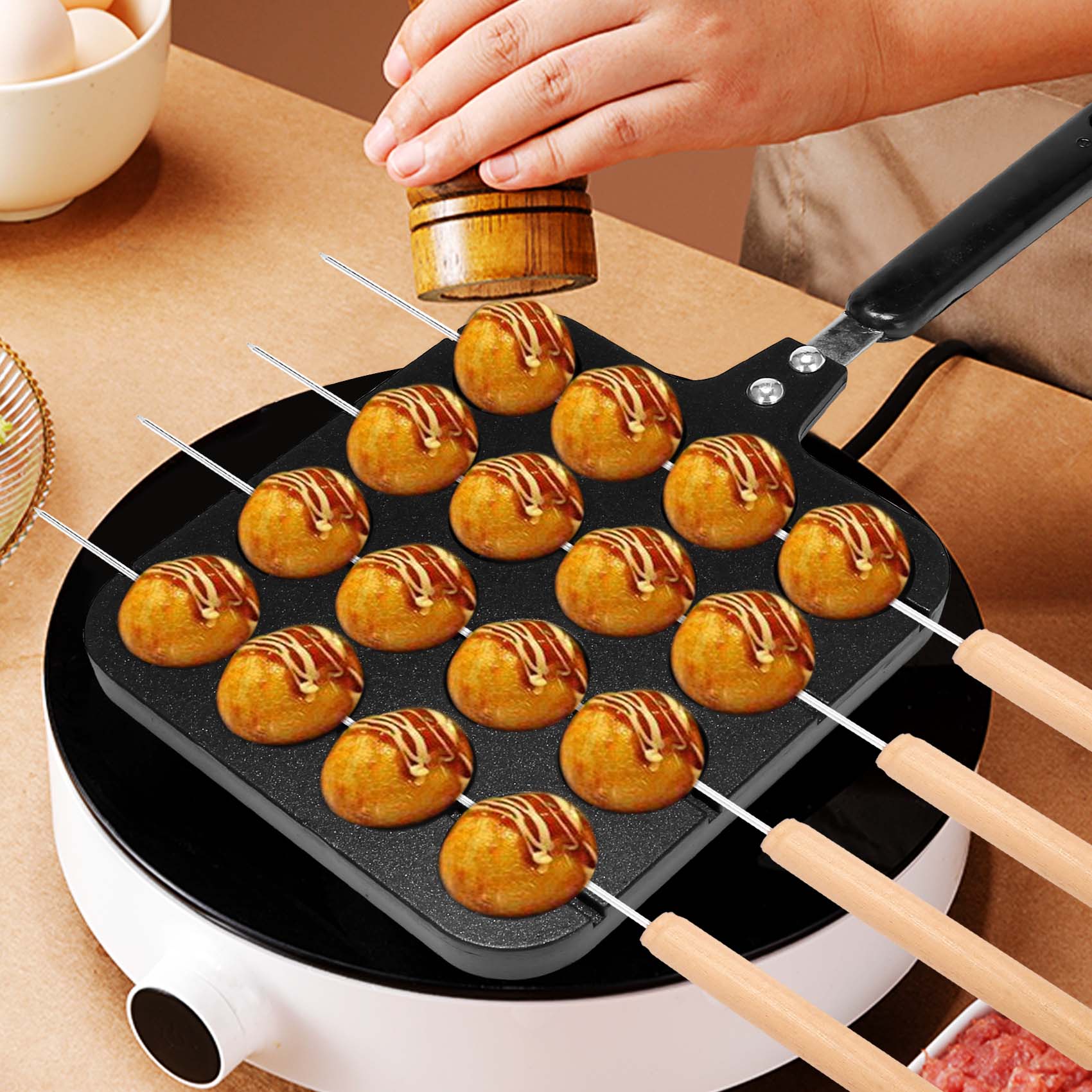 Takoyaki Grill Plate - صينية شواء تاكوياكي من الألومنيوم بـ
