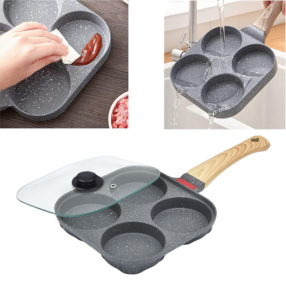 مقلاة بيض غير لاصقة بأربعة أقس - مراجعة Egg Waffle Pan وسعره