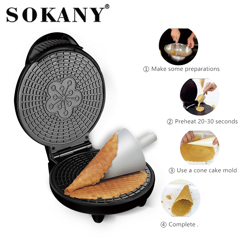 الكهربائية المقرمشة البيض صانع - مراجعة Waffle Cone Maker وسعره