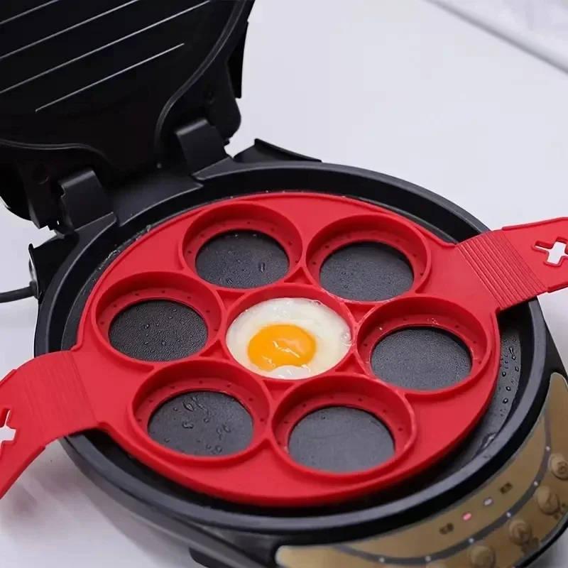 سيليكون 7 حفرة مقلاة دائرية ال - مراجعة Egg Waffle Pan وسعره